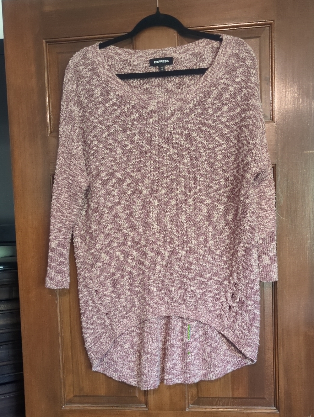 Express Marled Mauve Crewneck Sweater